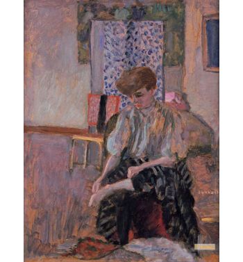 Woman Putting On Her Stockings