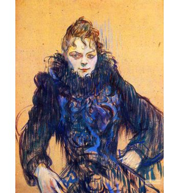 Woman In A Black Boa