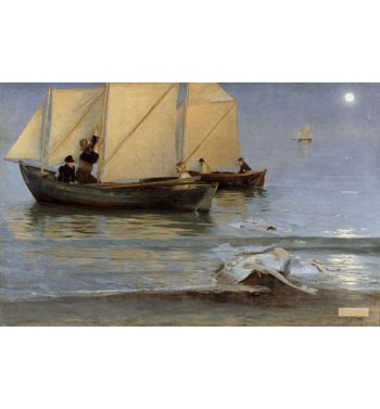 Skagboere Aims At Night Fishing Late One Summer Evening