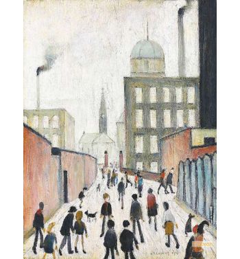 Mrs Swindells Picture Figures In A Street