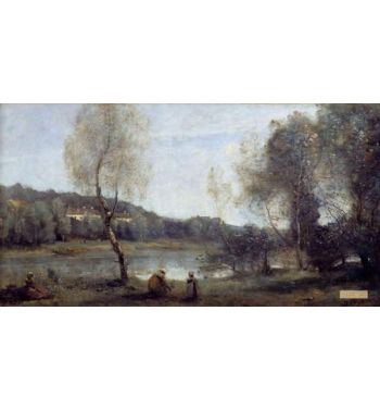 View Of Ville D'Avray; The Pond At Work In Front Of The Villas