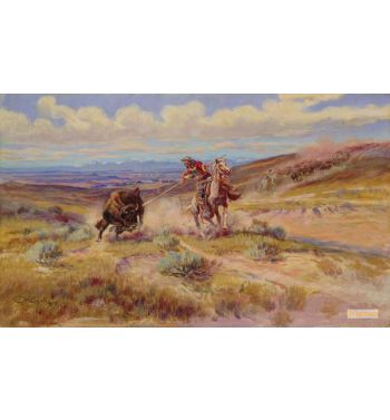 Spearing A Buffalo, 1925