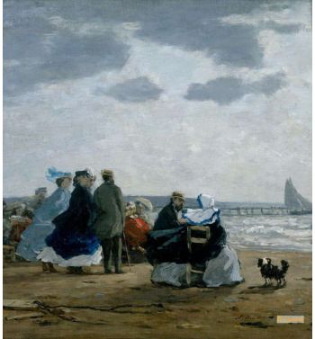 On The Beach Dieppe 1864
