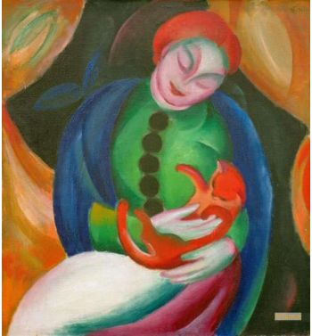 Girl With Cat II