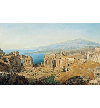 The Ruins Of The Greek Theatre At Taormina On Sicily 1844