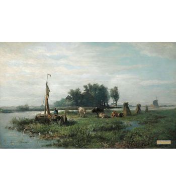 Farmer With Barge At A Milk Bend