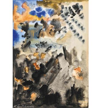 Composition In Black And Blue