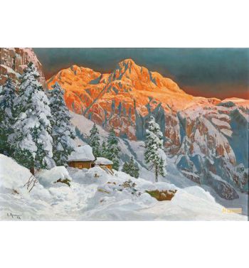 Mountain Landscape in Winter