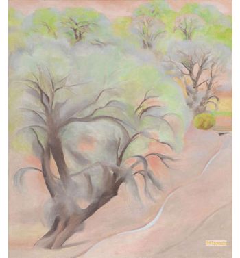 Early Spring Trees Above Irrigation Ditch, Abiquiu 1950