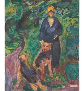 Woman With Airdale Terrier, 1925