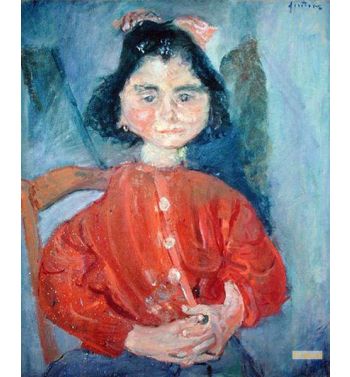 Young Girl In Red Blouse
