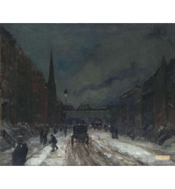 Street Scene With Snow 1902