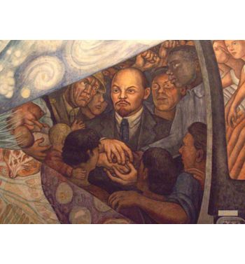 Lenin Datalle In The Obra El Hombre In Caminos Cruce, 1934