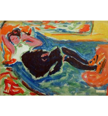 Woman With Black Stockings