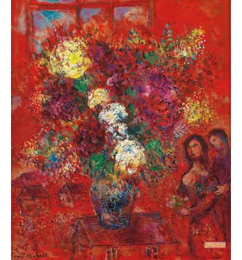 The Bouquet In The Red Background, 1965