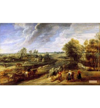 Return From The Harvest Rückkehr Der Bauern Vom Feld