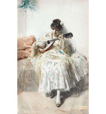 Girl Playing Mandolin