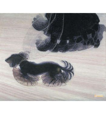 Dynamism Of A Dog On A Leash