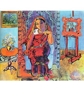 Interior With Indian Woman