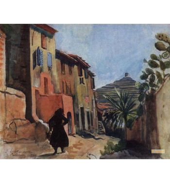 Collioure Street With The Palm 1930