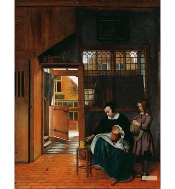 A Woman Preparing Bread And Butter For A Boy