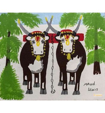 Two Oxen In Winter