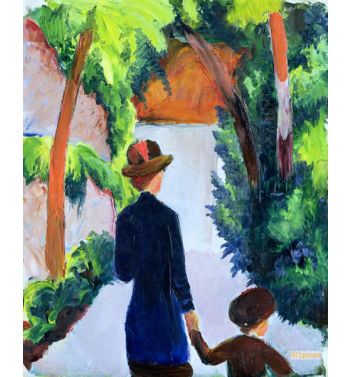 Mother And Child In The Park 1914