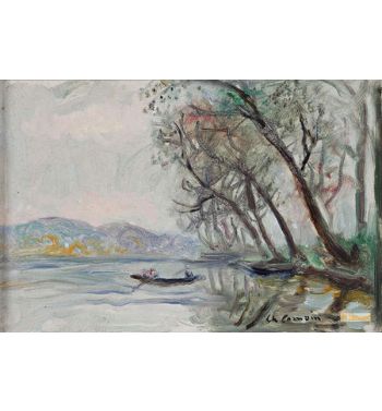 Boat On The Seine In Herblay, Around 1945