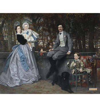 Portrait Of The Marquis And Marchioness Of Miramon And Their Children