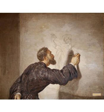 Michelangelo Disegna Nella Sua Villa Di Settignano 1839