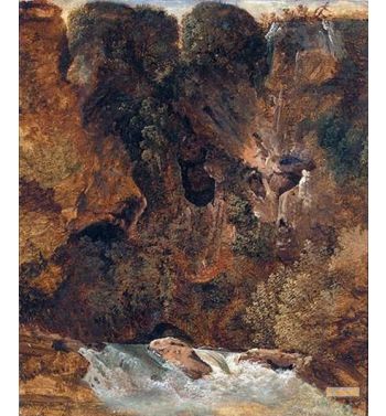 Felsental Des Anio Bei Tivoli Rocky Valley Near Tivoli 1828