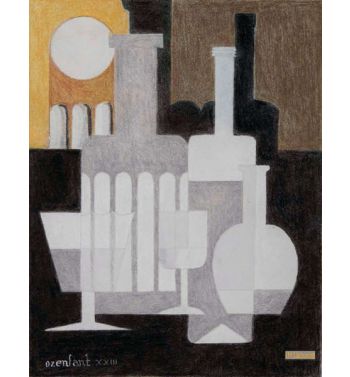 Nature Morte Puriste aux Deux Verres