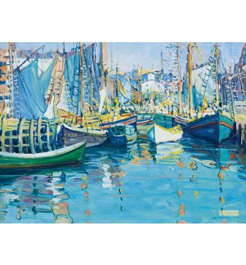 Boats in Harbor Gloucester