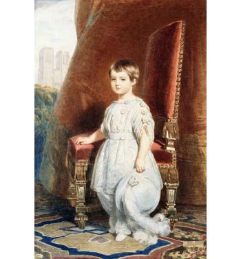Portrait Of The Comte De Paris As A Boy In A White Costume 1842