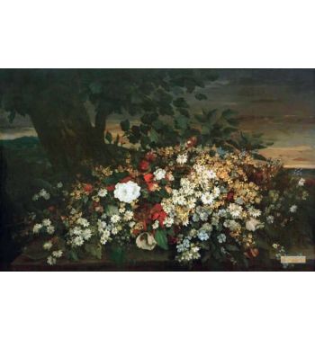 Flowers On A Bench