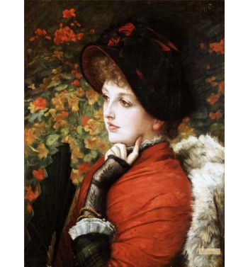 Type Of Beauty Portrait Of Mrs Kathleen Newton In A Red Dres