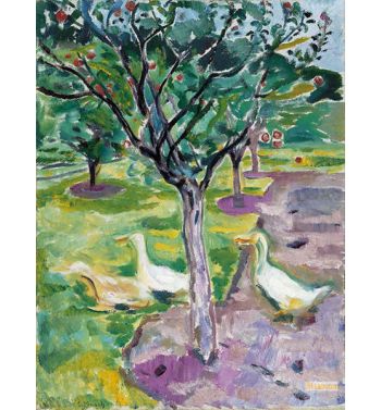 Geese In An Orchard, 1911