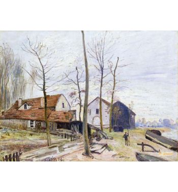 The Mills Of Moret With Rising Sun