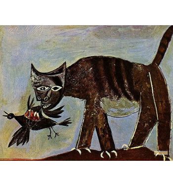 Cat Catching A Bird 1939
