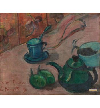 Still Life With Teapot Cup And Fruit