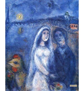 Newlyweds With Eiffel Towel In The Background 1982 83