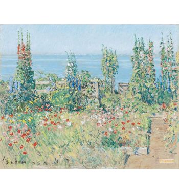 Hollyhocks Isle Of Shoals 1902
