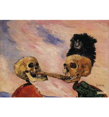 Skeletons Fighting Over A Pickled Herring 1891