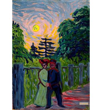 Moonrise Soldier And Maiden, 1905