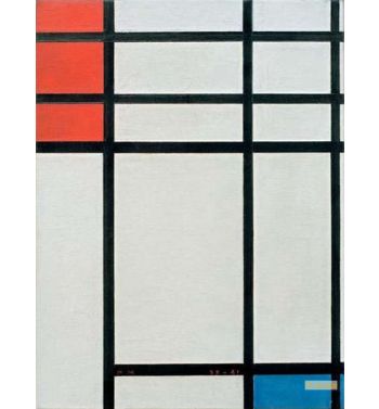 Composition In Red, Blue And White