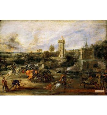 Tournament In Front Of Castle Steen