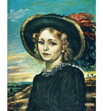 Signora con Cappello Piumato