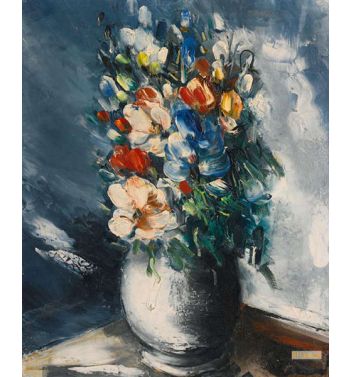 Bouquet Of Flowers In A White Vase