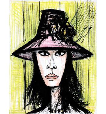Femme Au Chapeau Rose