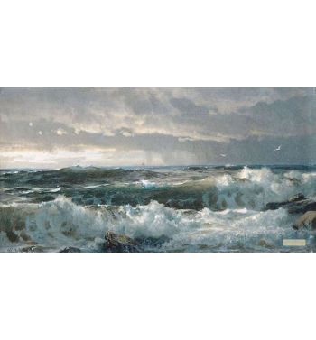 Surf On Rocks, 1890S